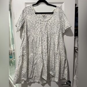 A New Day White and Black Patterned Dress